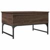 vidaXL Table basse ch&ecirc;ne marron 70x50x40 cm bois d'ing&eacute;nierie et m&eacute;tal