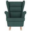 vidaXL Chaise à bascule vert foncé 74x90x102 cm tissu