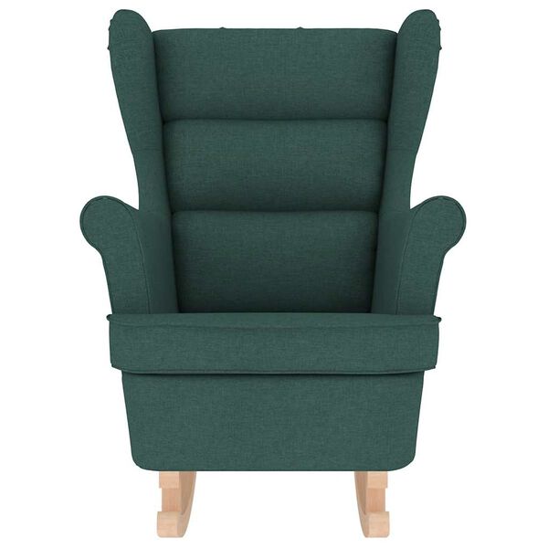 vidaXL Chaise à bascule vert foncé 74x90x102 cm tissu