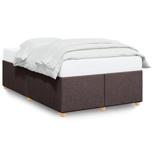 vidaXL Cadre de lit sans matelas marron fonc&eacute; 120x190 cm tissu