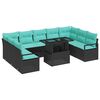 vidaXL Ensemble de canap&eacute; de jardin 10 pc 9-Nombre de places