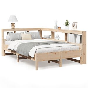 vidaXL Lit biblioth&egrave;que sans matelas 160x200 cm bois massif de pin