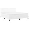 vidaXL Lit &agrave; ressorts avec matelas Blanc 180 x 200 cm Simili cuir