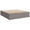 vidaXL Sommier &agrave; lattes de lit avec matelas Taupe 200x200 cm Tissu