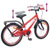 vidaXL V&eacute;lo pour Enfants 18 Pouces pour les 5-7 ans Rouge