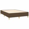 vidaXL Sommier &agrave; lattes de lit matelas et LED Marron fonc&eacute; 140x200 cm
