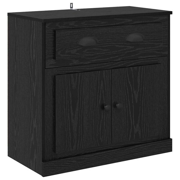 vidaXL Haut Armoire Ch&ecirc;ne noir 70 x 35,5 x 67,5 cm Bois d'ing&eacute;nierie