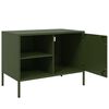 vidaXL Meubles TV 2 pcs vert olive 68x39x50,5 cm acier