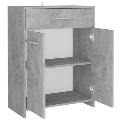 vidaXL Armoire de salle de bain gris béton 60x33x80 cm bois ingénierie