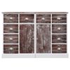 vidaXL Buffet avec 10 tiroirs Marron 113x30x79 cm Bois