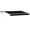 vidaXL Cadre de store manuel avec LEDs Noir et Blanc 3,5 x 2,5 m
