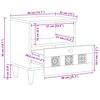 vidaXL Cabinet de chevet Marron 40 x 33 x 46 cm Bois de mangue massif