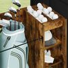 vidaXL Armoire de Golf avec roue Uni Ch&ecirc;ne fum&eacute; 120 x 45 x 98 cm