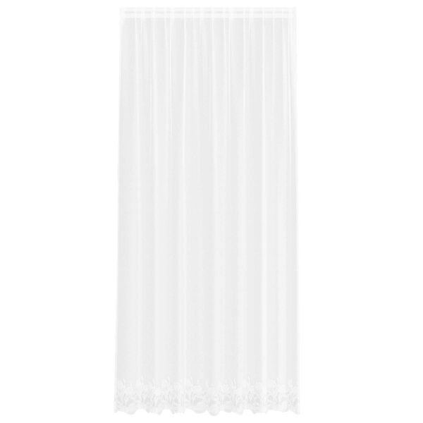vidaXL Rideau en Dentelle Floral Blanc 280 x 200 cm Polyester