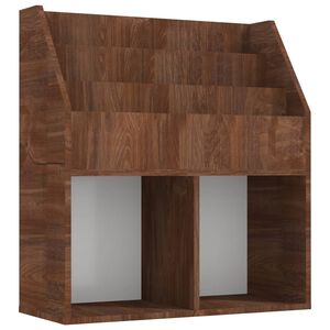 vidaXL Porte-revue pour enfants Ch&ecirc;ne marron 71x30x78,5 cm