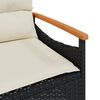 vidaXL Salon de jardin 3 pcs avec coussins noir r&eacute;sine tress&eacute;e