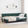 vidaXL Cadre de lit d'angle Vert foncé 100 cm x 200 cm Velours