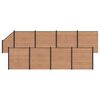 vidaXL Ensemble de Cl&ocirc;ture 9 pc 1484 x 186 cm WPC et Aluminium Marron