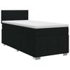 vidaXL Lit boxspring avec matelas Noir 90 x 200 cm Tissu
