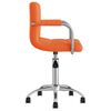 vidaXL Chaises pivotantes &agrave; manger lot de 4 orange similicuir