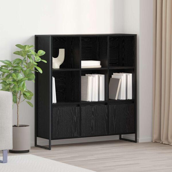vidaXL Biblioth&egrave;que 2 pcs Ch&ecirc;ne noir 99,5 x 30 x 108 cm
