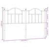 vidaXL T&ecirc;te de lit m&eacute;tal noir 135 cm