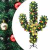 vidaXL Cactus de No&euml;l avec support et LED Vert 180 cm PVC