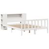 vidaXL Lit biblioth&egrave;que sans matelas blanc 135x190 cm bois pin massif