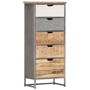 vidaXL Armoire à tiroirs 45x30x105 cm Bois de manguier massif