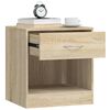 vidaXL Table de chevet 2 pcs avec tiroir Couleur de ch&ecirc;ne