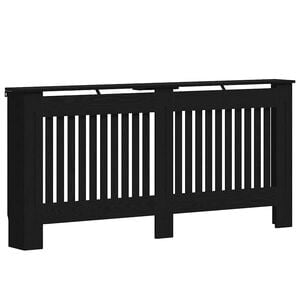 vidaXL Cache-Radiateur Ch&ecirc;ne noir 172 x 19 x 81,5 cm Bois d'ing&eacute;nierie