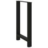 vidaXL Pieds de table de bar Noir 2 pi&egrave;ces 60 x (90-91) cm Acier