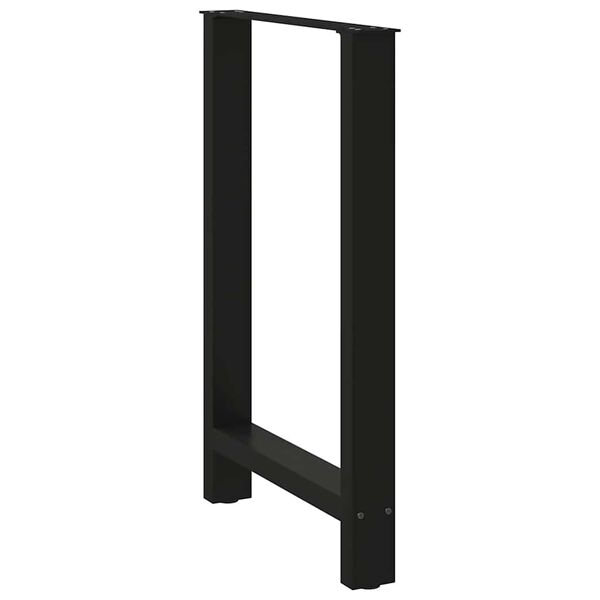 vidaXL Pieds de table de bar Noir 2 pi&egrave;ces 60 x (90-91) cm Acier