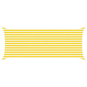 vidaXL Voile d'ombre Jaune et blanc 5 x 2 m 100 % polyester Oxford