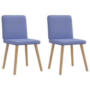vidaXL Chaises &agrave; manger lot de 2 bleu jean tissu