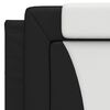 vidaXL Coussin de tête de lit Viana noir et blanc 100 cm similicuir