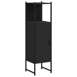 vidaXL Armoire de salle de bain noir 33x33x120,5 cm bois d'ingénierie