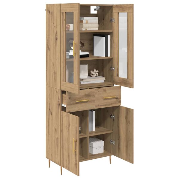 vidaXL Haut Armoire 2 pcs Ch&ecirc;ne artisanal Bois d'ing&eacute;nierie