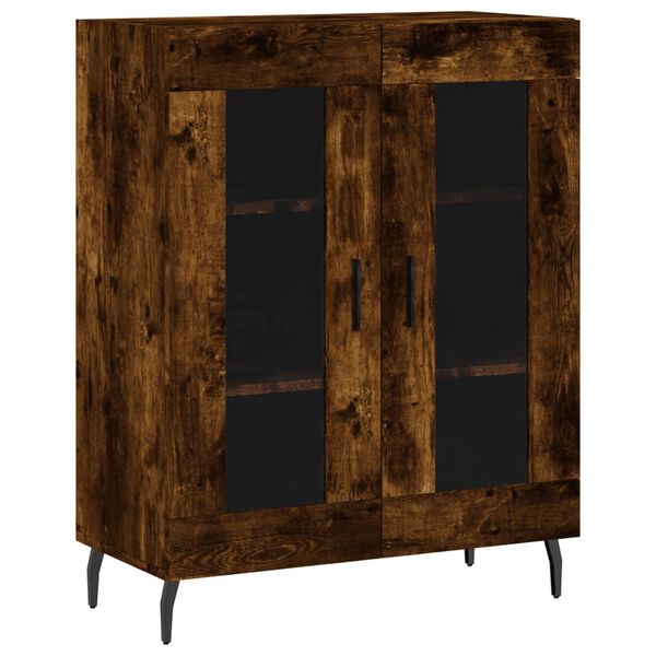 vidaXL Buffet ch&ecirc;ne fum&eacute; 69,5x34x90 cm bois d'ing&eacute;nierie