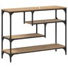 vidaXL Table console avec &eacute;tag&egrave;re Ch&ecirc;ne artisanal 100 x 30 x 75 cm