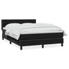vidaXL Sommier &agrave; lattes de lit avec matelas noir 140x210 cm velours