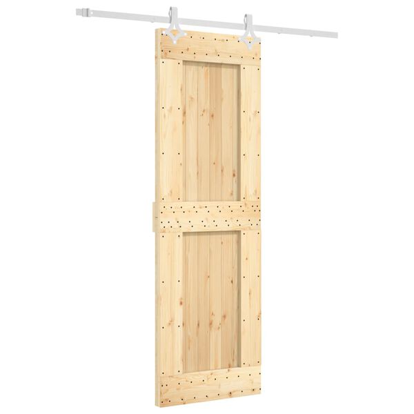 vidaXL Porte coulissante et kit de quincaillerie 70x210 cm pin massif