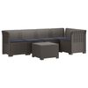 vidaXL Canap&eacute; de Jardin 5 Places avec Coussins Aspect Rotin PP