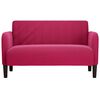 vidaXL Canap&eacute; causeuse rouge bordeaux 109 cm velours