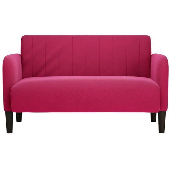 vidaXL Canap&eacute; causeuse rouge bordeaux 109 cm velours