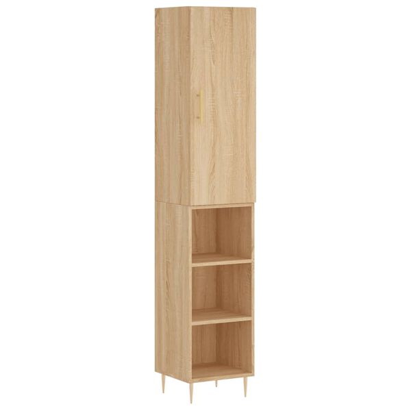 vidaXL Buffet haut Ch&ecirc;ne sonoma 34,5x34x180 cm Bois d'ing&eacute;nierie