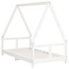 vidaXL Cadre de lit pour enfant blanc 80x160 cm bois de pin massif