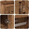 vidaXL Haut de Mobilier Bois Ancien 80 x 39 x 178 cm Bois d'ing&eacute;nierie