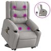 vidaXL Fauteuil de massage inclinable gris nuage tissu