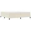 vidaXL Cadre de lit avec matelas Cr&egrave;me 200 x 200 cm tissu